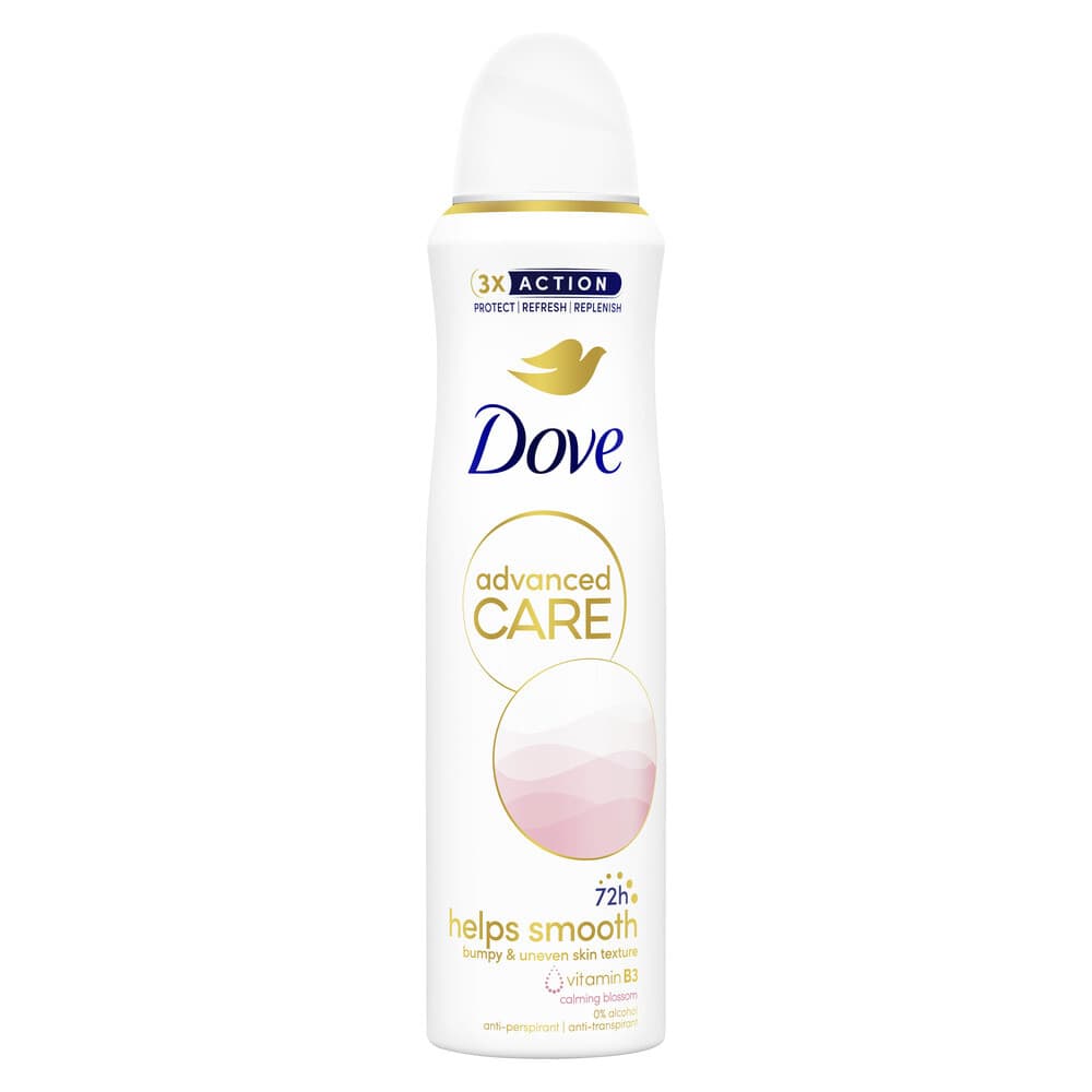 2+1 gratis: Dove Deodorant Spray Calming Blossom 150 ml