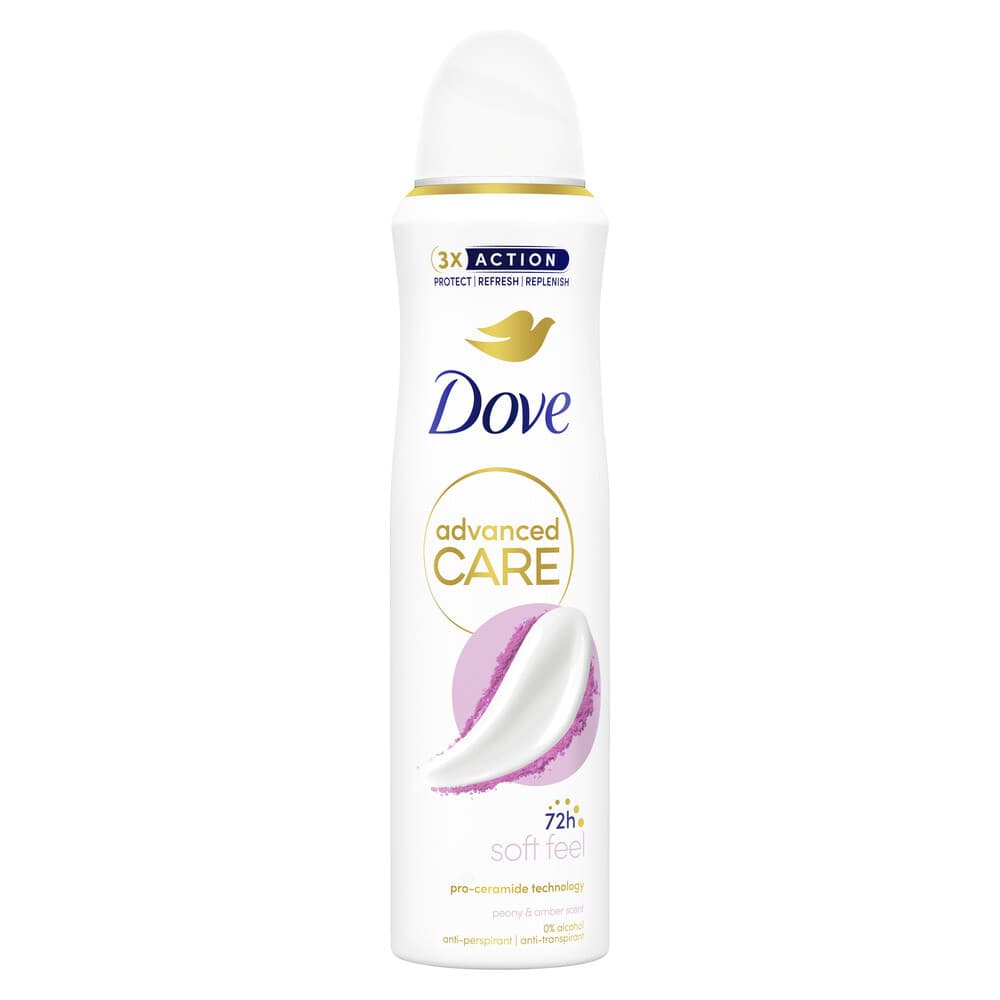 2+1 gratis: Dove Deodorant Spray Soft Feel 150 ml