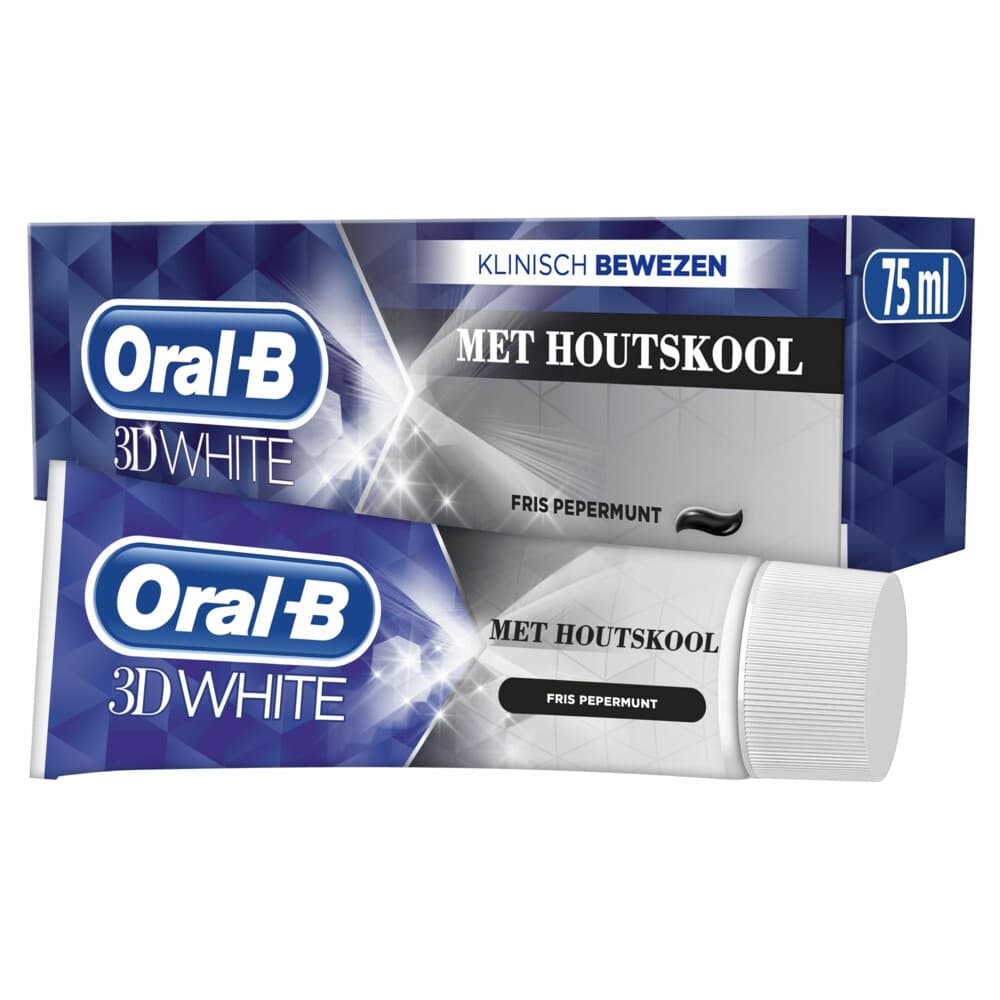 Oral-B Tandpasta 3D White Houtskool 75 ml