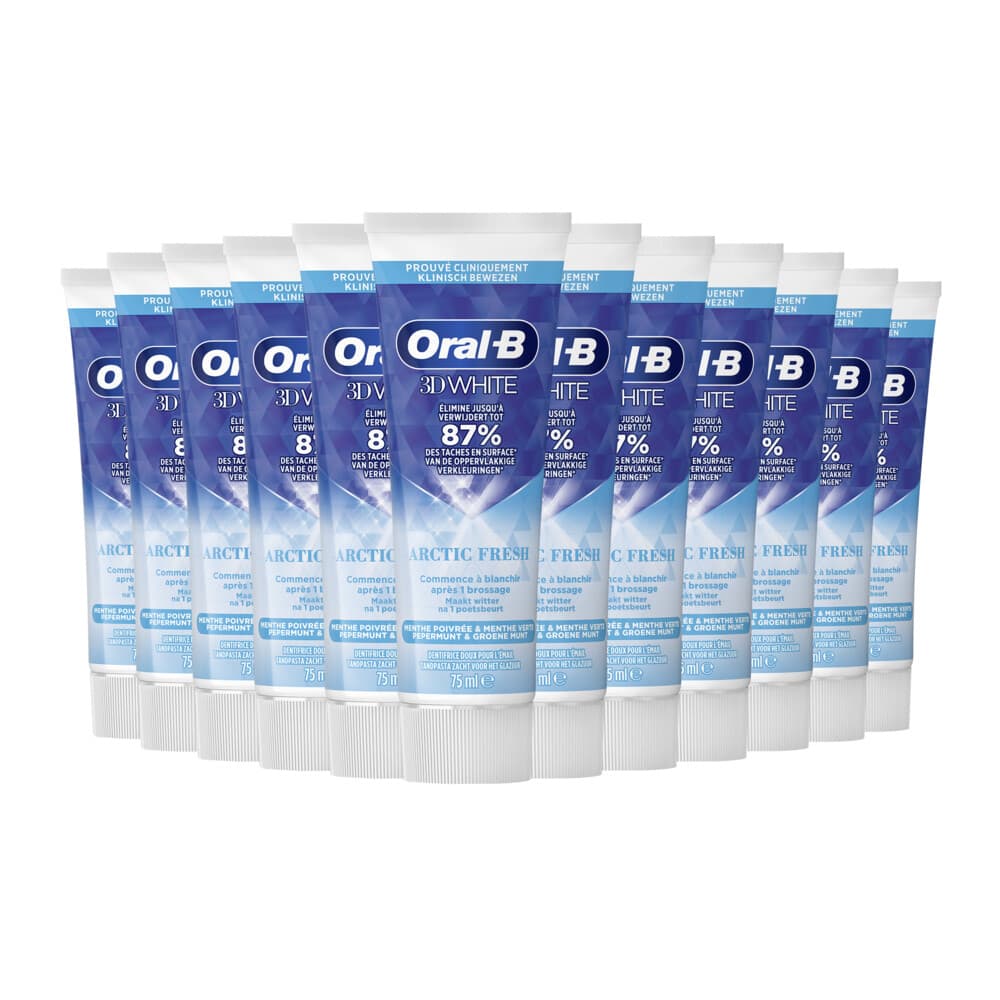 2+2 gratis: 12x Oral-B Tandpasta 3D White Arctic Fresh 75 ml