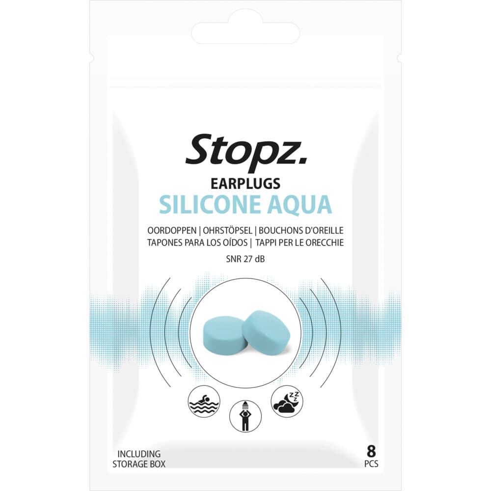 Stopz. Earplugs Silicone Aqua 8 stuks