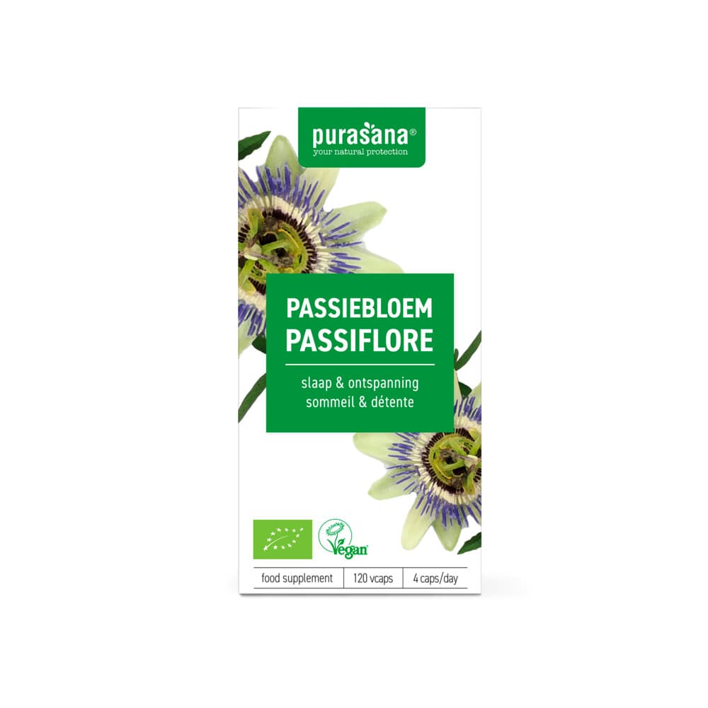 Gratis Verzending: 2x Purasana Passiebloem Extract 125 mg 120 Vegacapsules