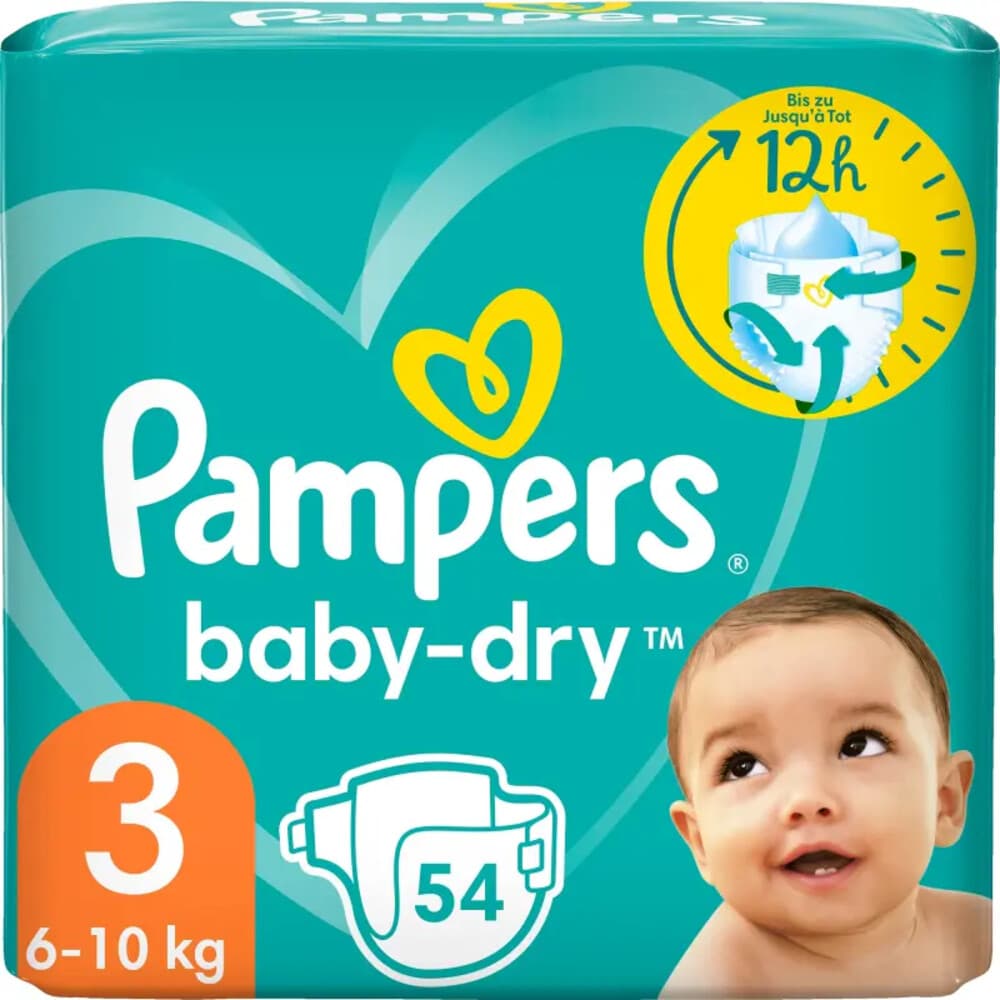 3x Pampers Baby Dry Luiers Maat 3 (6-10 kg) 54 stuks