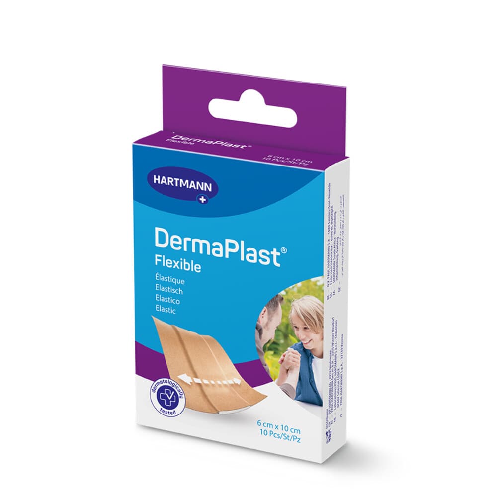 Dermaplast Flexibele Pleisters 10 cm x 6 cm 10 stuks