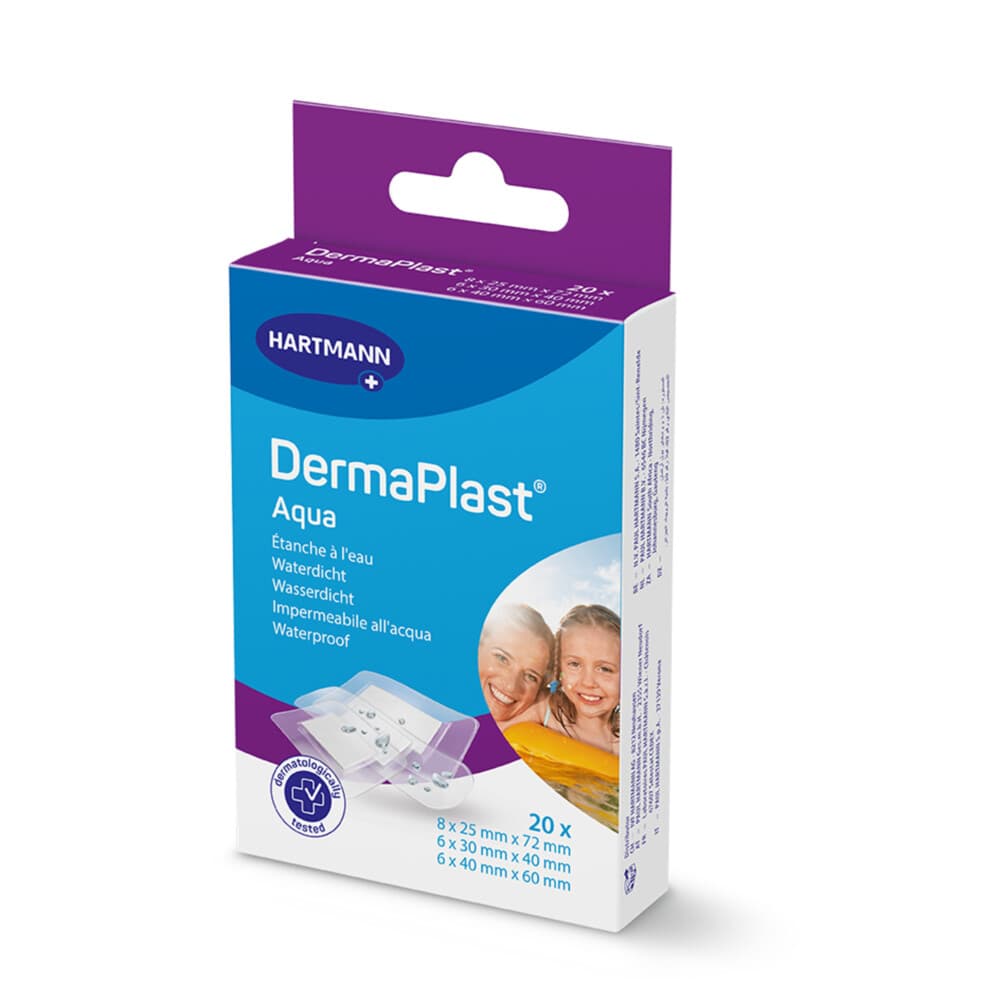 Dermaplast Waterdichte Pleisters 12x 2 x 6 cm + 8x 2 x 8 cm 20 stuks