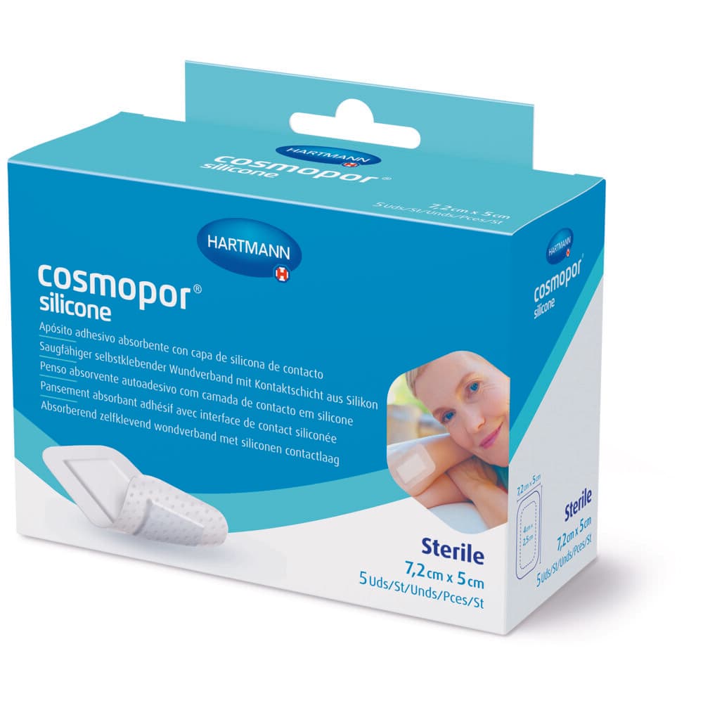 Dermaplast Silicone Zelfklevend Wondverband 7,2 x 5 cm 5 stuks