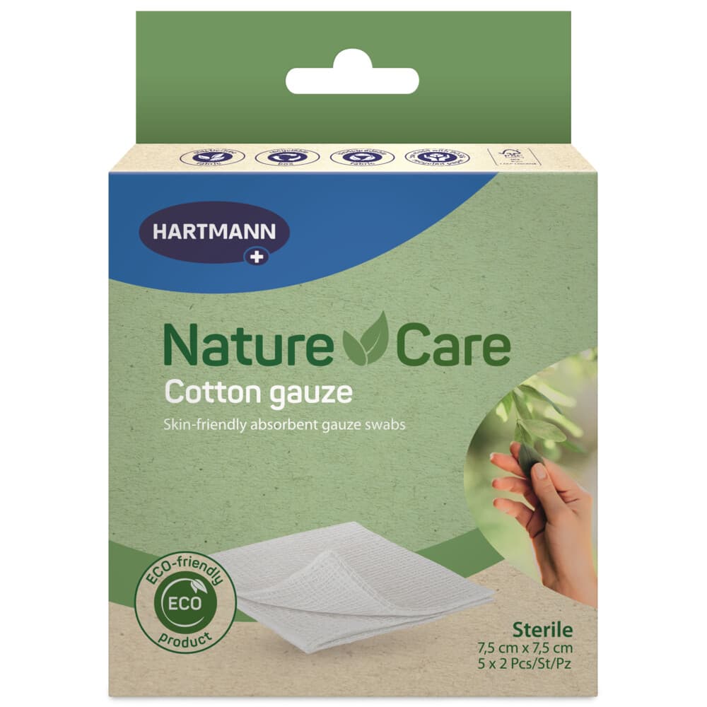 3x Nature Care (PH) Gaaskompress Katoen 10 stuks