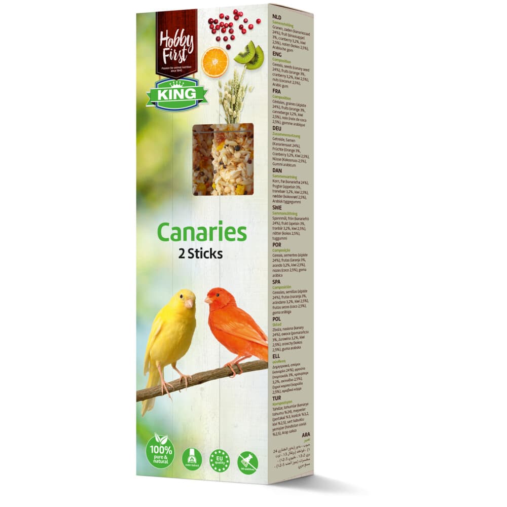 10x HobbyFirst King Sticks Kanarie Fruit 60 gr