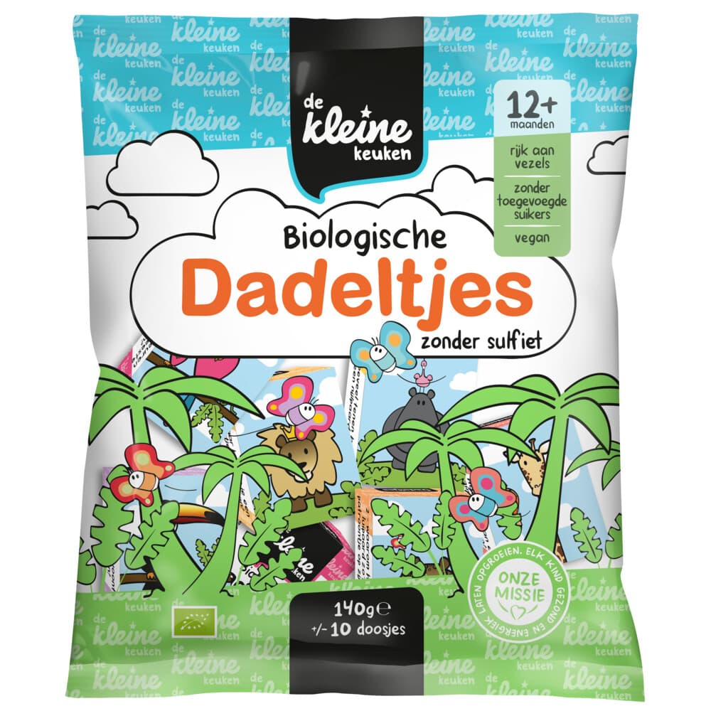 de Kleine Keuken Bio Dadeltjes 140 gr