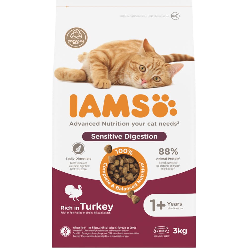 IAMS Cat adult Sensitive Digestion Turkey 3 kg