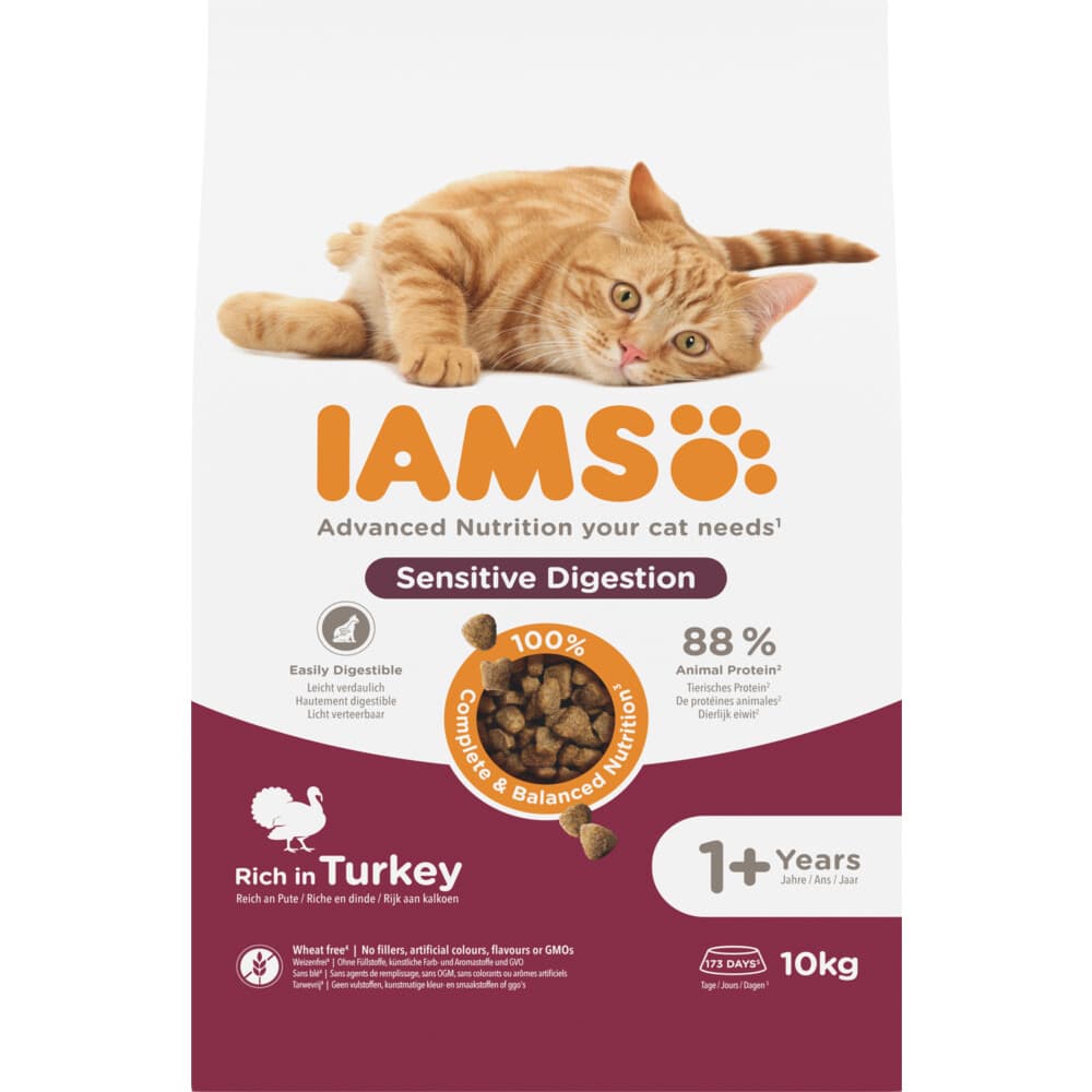 IAMS Cat adult Sensitive Digestion Turkey 10 kg