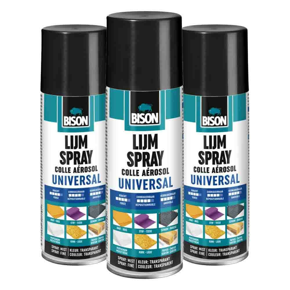 3x Bison Lijmspray 200 ml