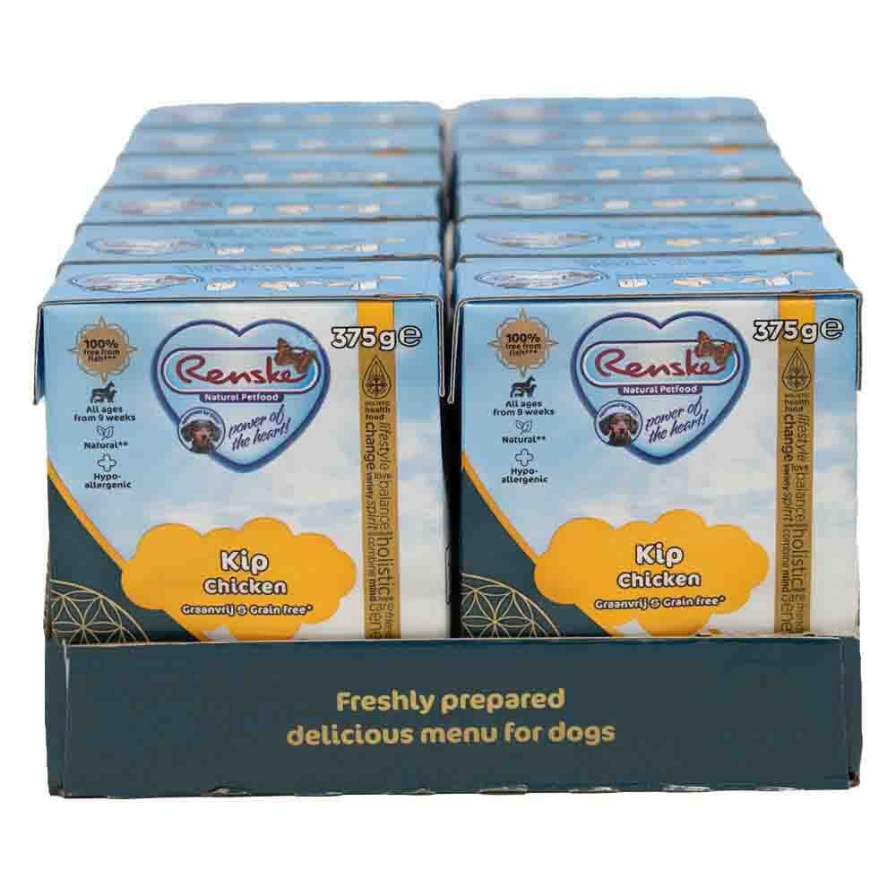 12x Renske Vers Graanvrij Tetra Hondenvoer Nat Kip 375 gr