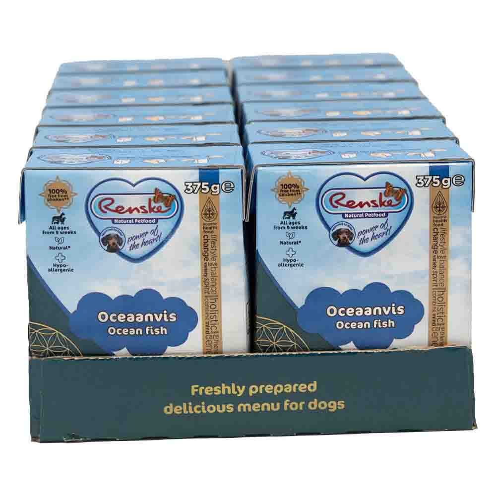 12x Renske Vers Tetra Hondenvoer Nat Oceaanvis 375 gr