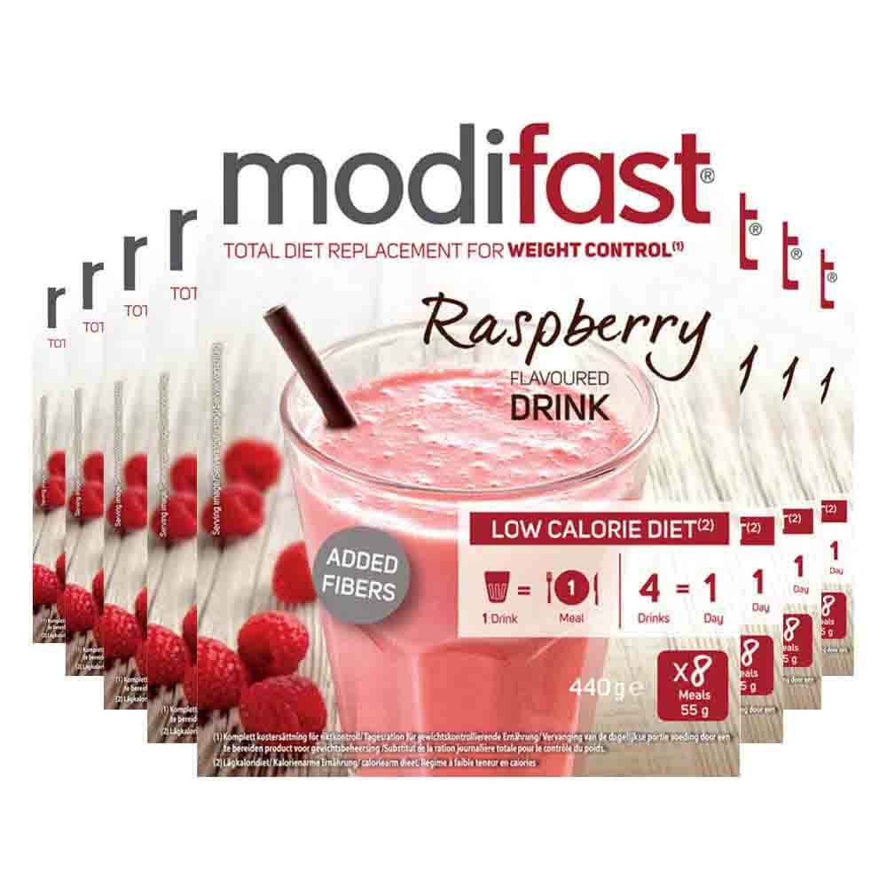 8x Modifast Intensive Milkshake Raspberry 8 x 55 gr