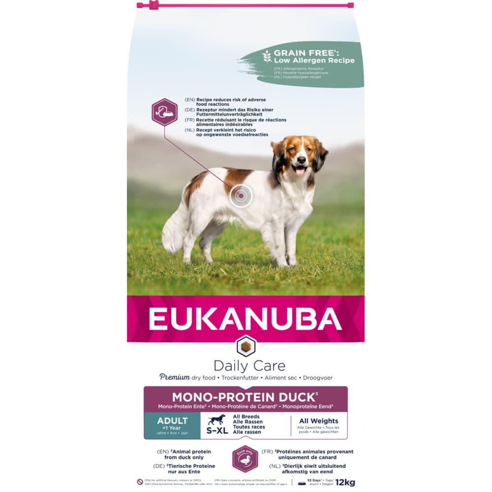 Eukanuba Adult Mono Proteïne Hondenvoer Eend 12 kg
