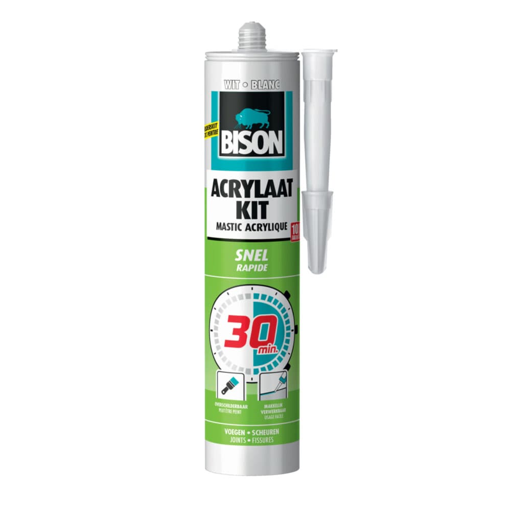 Bison Acrylaatkit Snel 30 Minuten Wit 300 ml