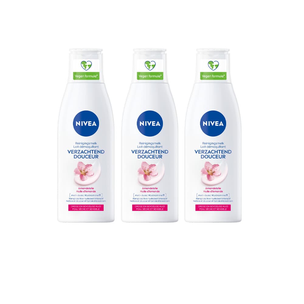 3x NIVEA Reinigingsmelk Verzachtend 200 ml