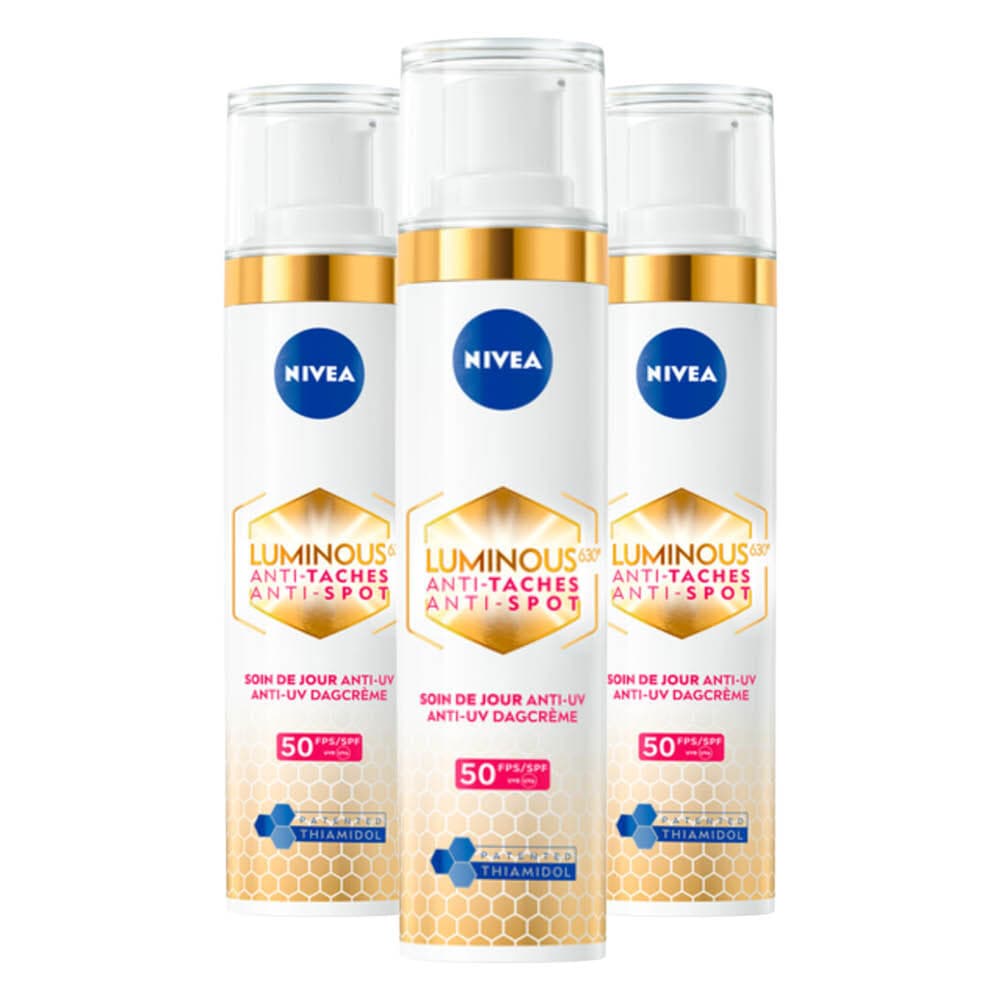 3x NIVEA Luminous 630 Dagcrème Anti-Spot SPF 50 40 ml