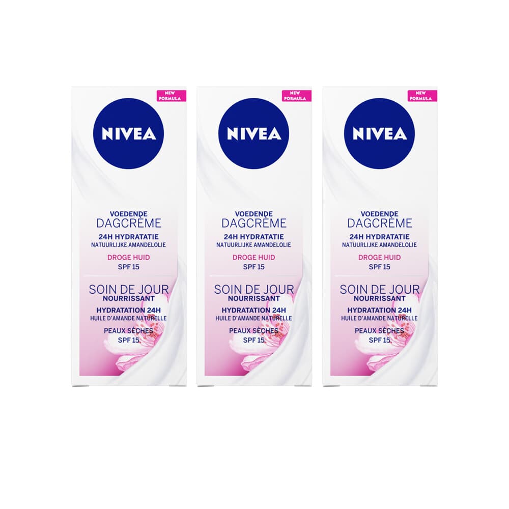 3x NIVEA Dagcrème Voedend SPF 15 50 ml