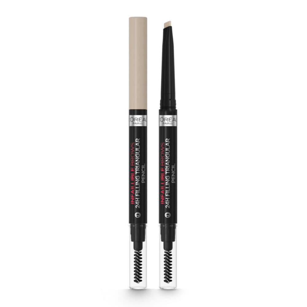 2x L'Oréal 24H Brow Filling Triangular Pencil 8.0 Light Cool Blond 1 ml