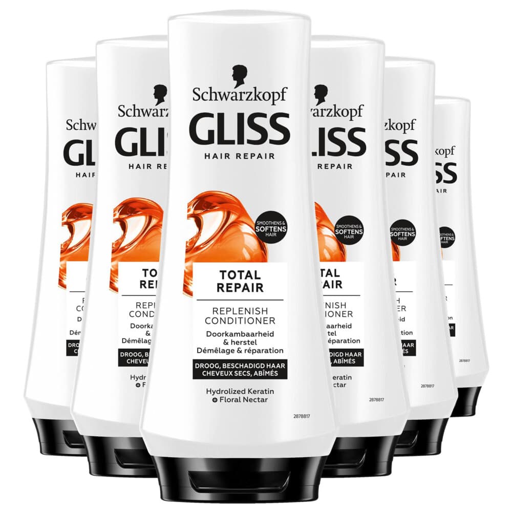 6x Gliss Conditioner Total Repair 200 ml
