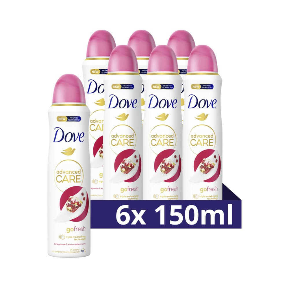 6x Dove Deodorant Spray Pomegranate&Lemon Verbena 150 ml