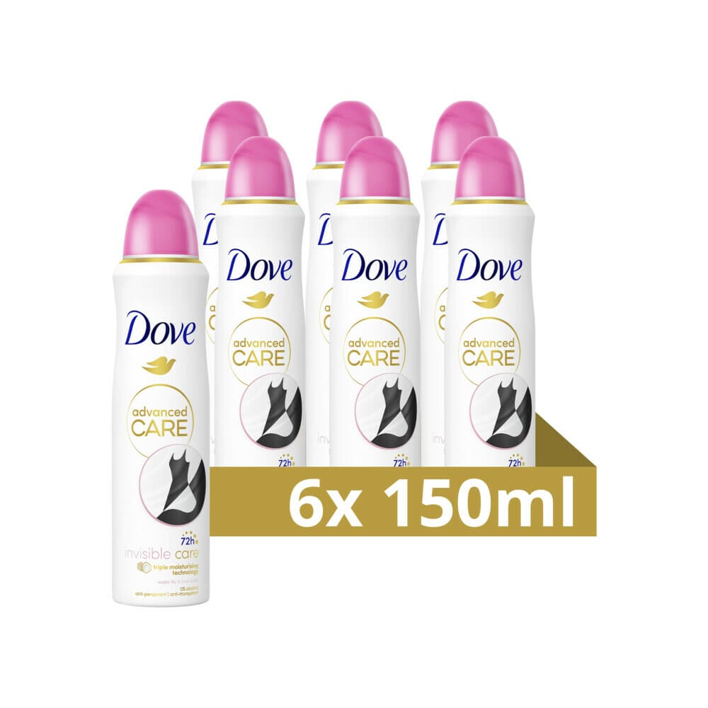 6x Dove Deodorant Spray Invisible Care 150 ml