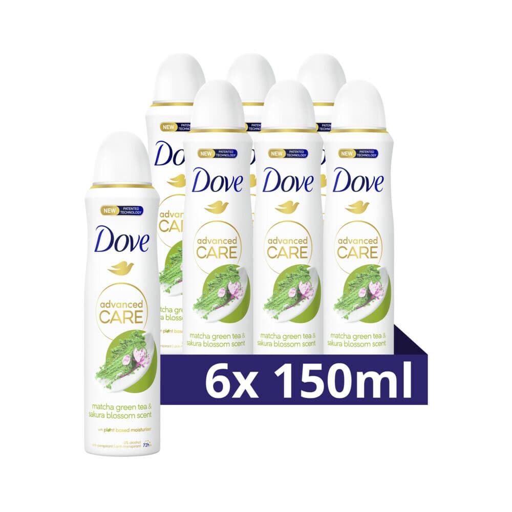 6x Dove Deodorant Spray Matcha&Sakura 150 ml