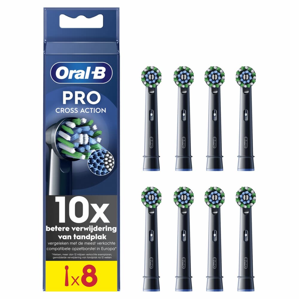 Oral-B Opzetborstels Pro Cross Action Zwart 8 stuks