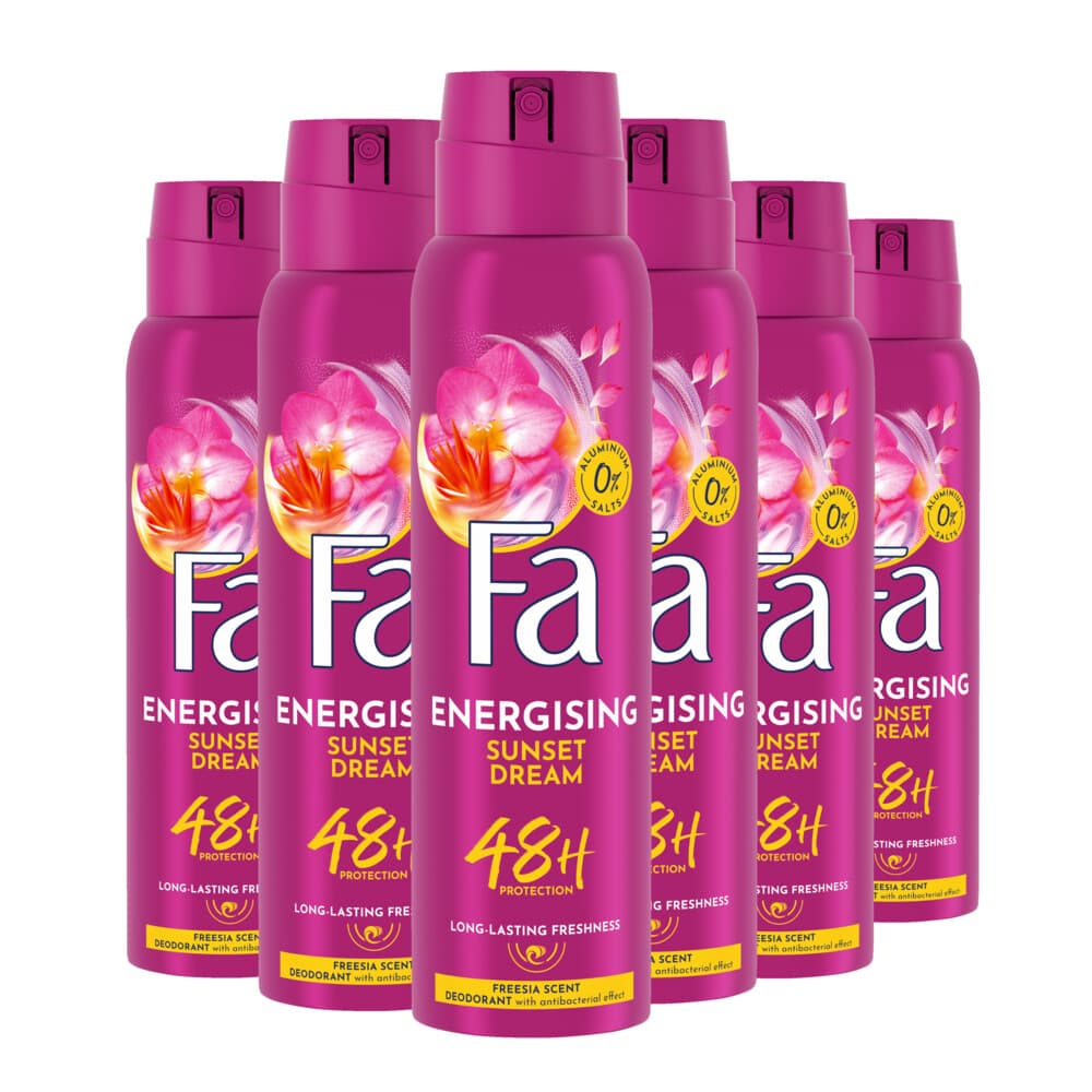 6x Fa Deodorant Spray Sunset Dream 150 ml