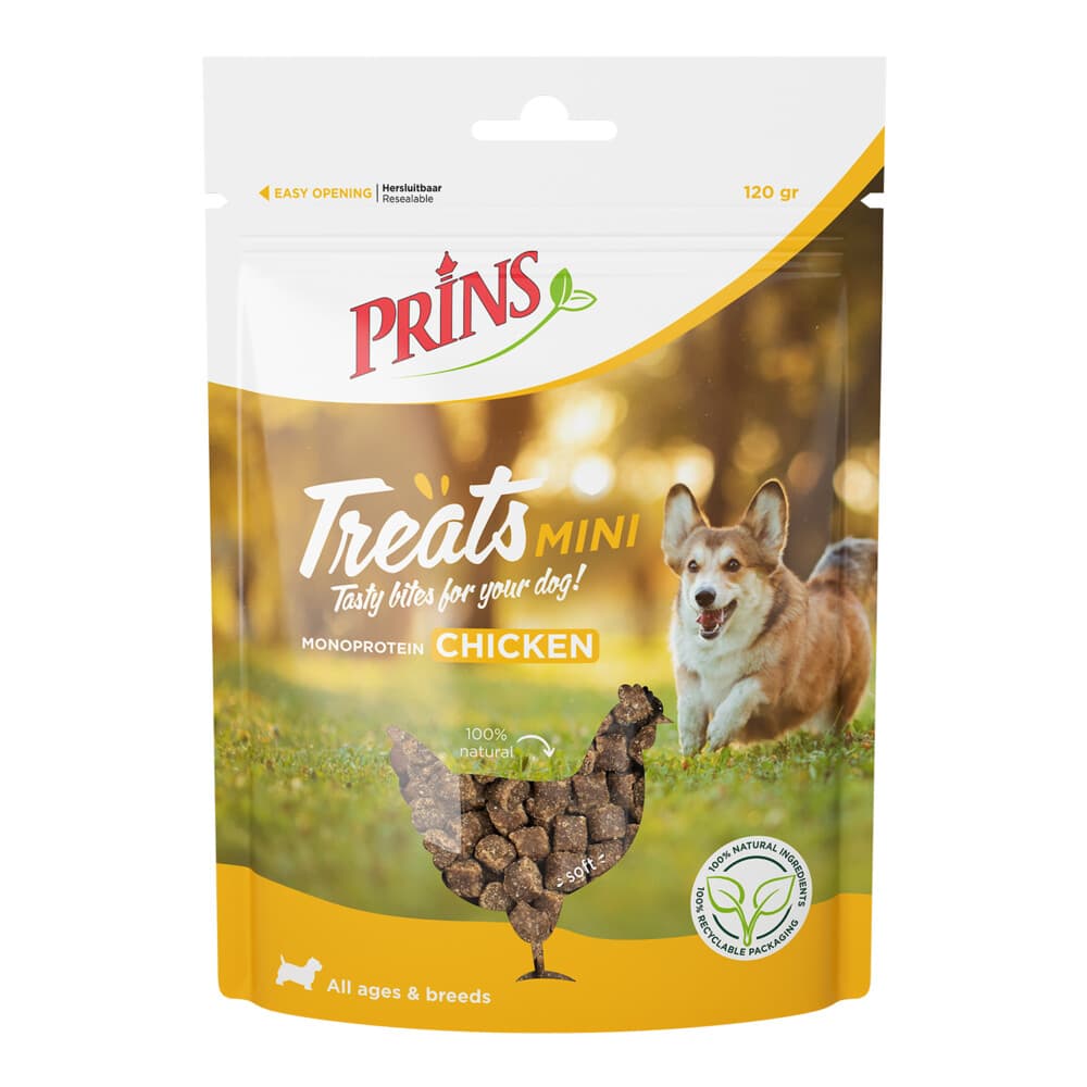Prins Treats Mini Hondensnacks Kip 120 gr
