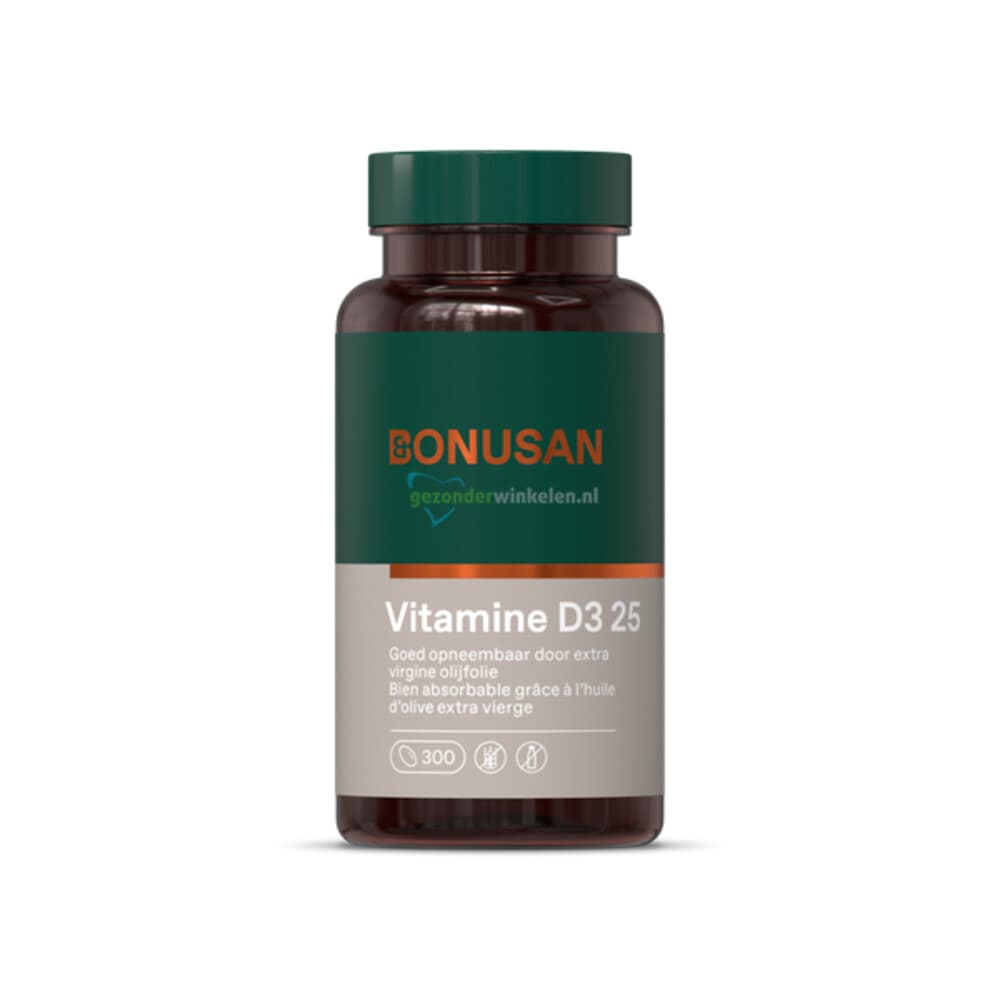 Gratis Verzending: 2x Bonusan Vitamine D3 25 mcg/1000 IE 300 softgels