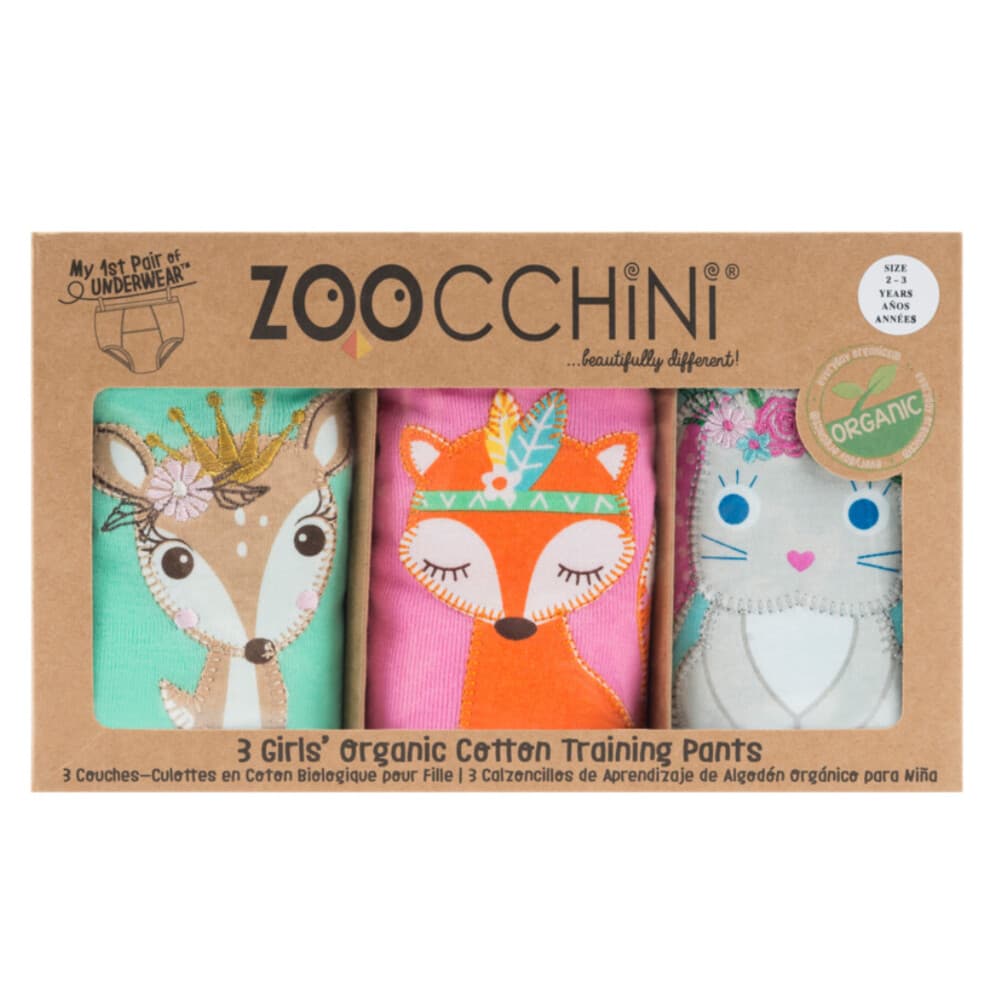 Zoocchini Oefenbroekjes 2-3 jaar Woodland Princesses 3 stuks