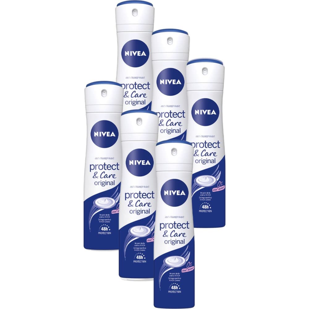 6x NIVEA Deodorant Spray Protect&Care 150 ml