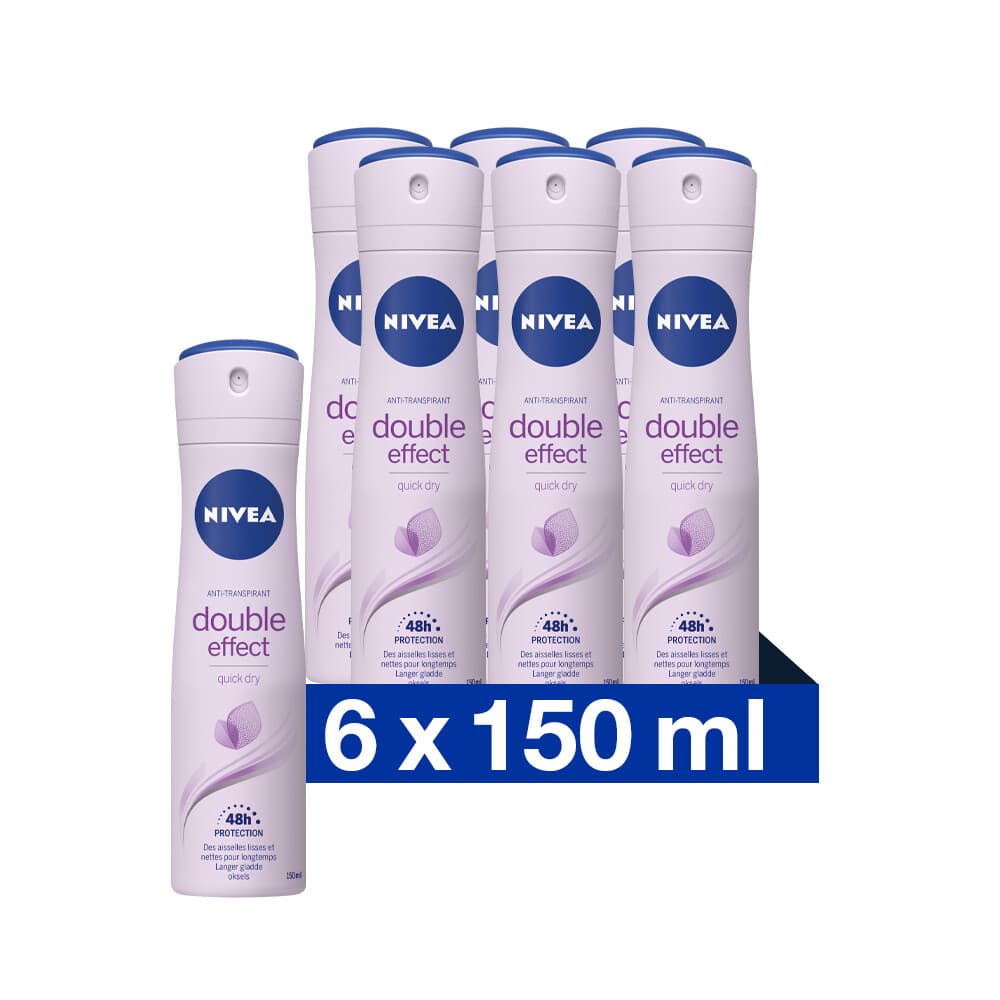 6x NIVEA Deodorant Spray Double Effect 150 ml