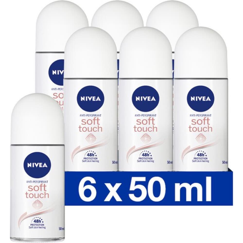 6x NIVEA Deodorant Roller Soft Touch 50ml