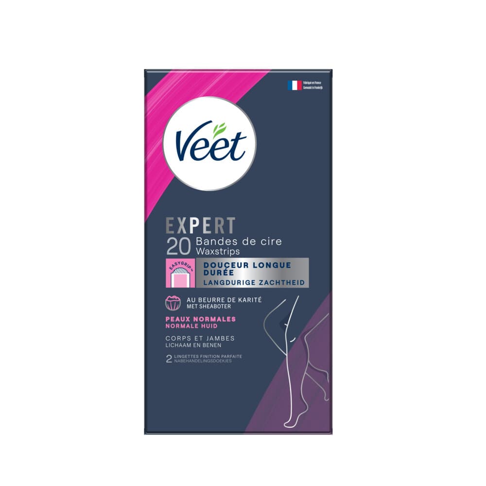 Veet Expert Koude Waxstrips Benen Normaal 20 stuks