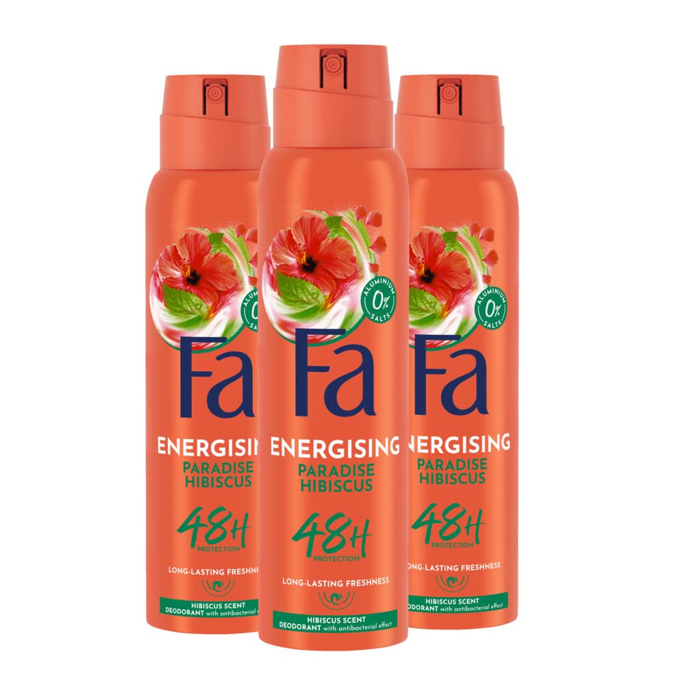 3x Fa Deodorant Spray Paradise Hibiscus 150 ml