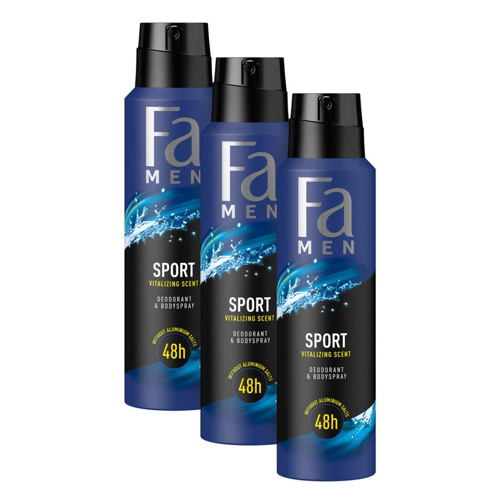 3x Fa Men Deodorant Spray Sport 150 ml