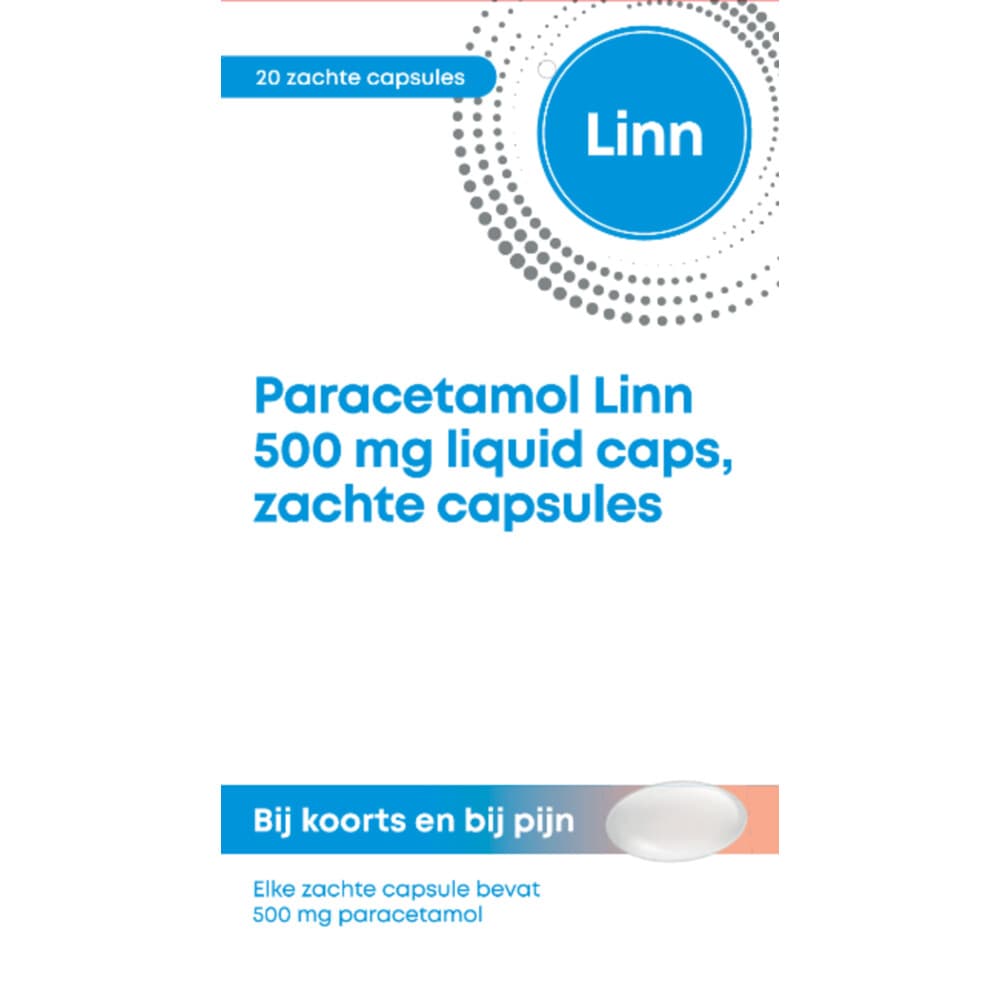 Linn Paracetamol 500 mg Liquid Caps 20 capsules