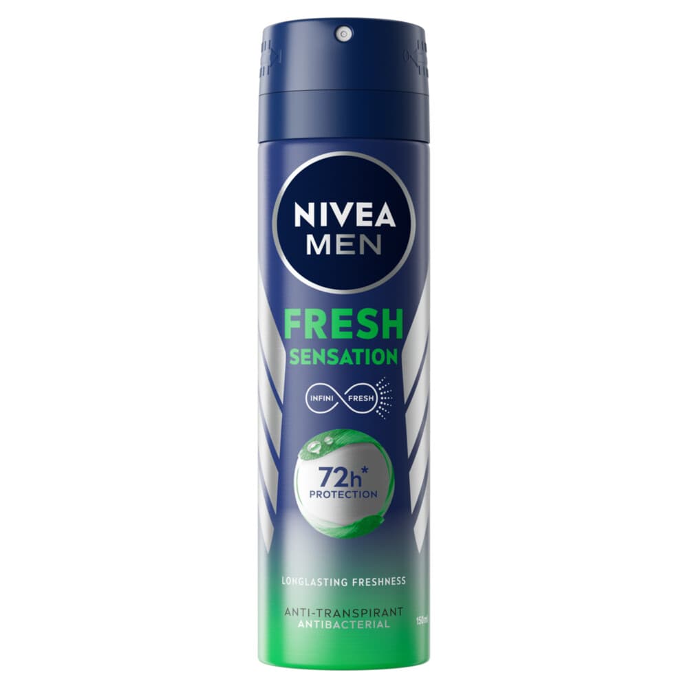 3x NIVEA Men Deodorant Spray Fresh Sensation 150 ml