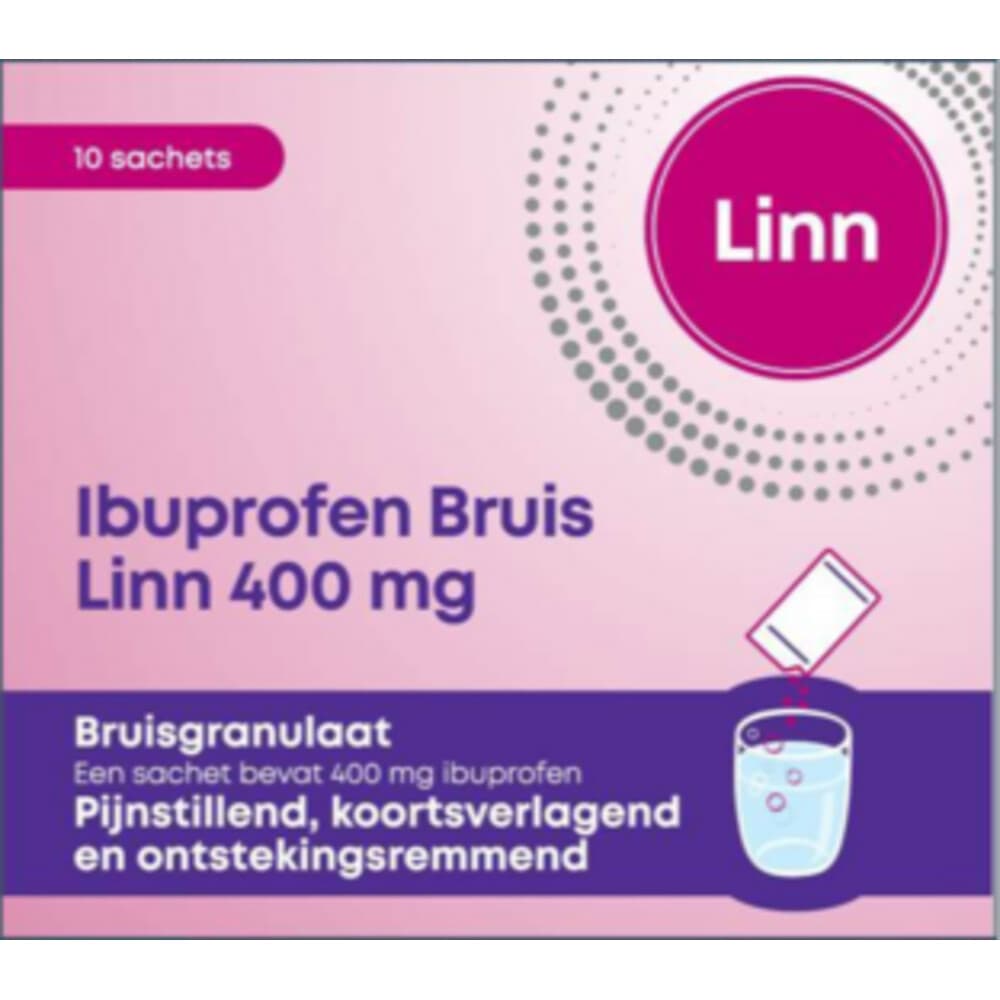 Linn Ibuprofen Bruisgranulaat 400 mg 10 stuks