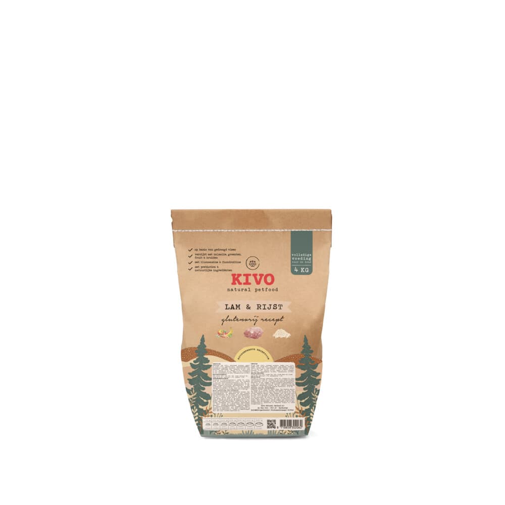 Kivo Lam&Rijst Senior Light Glutenvrij 4 kg