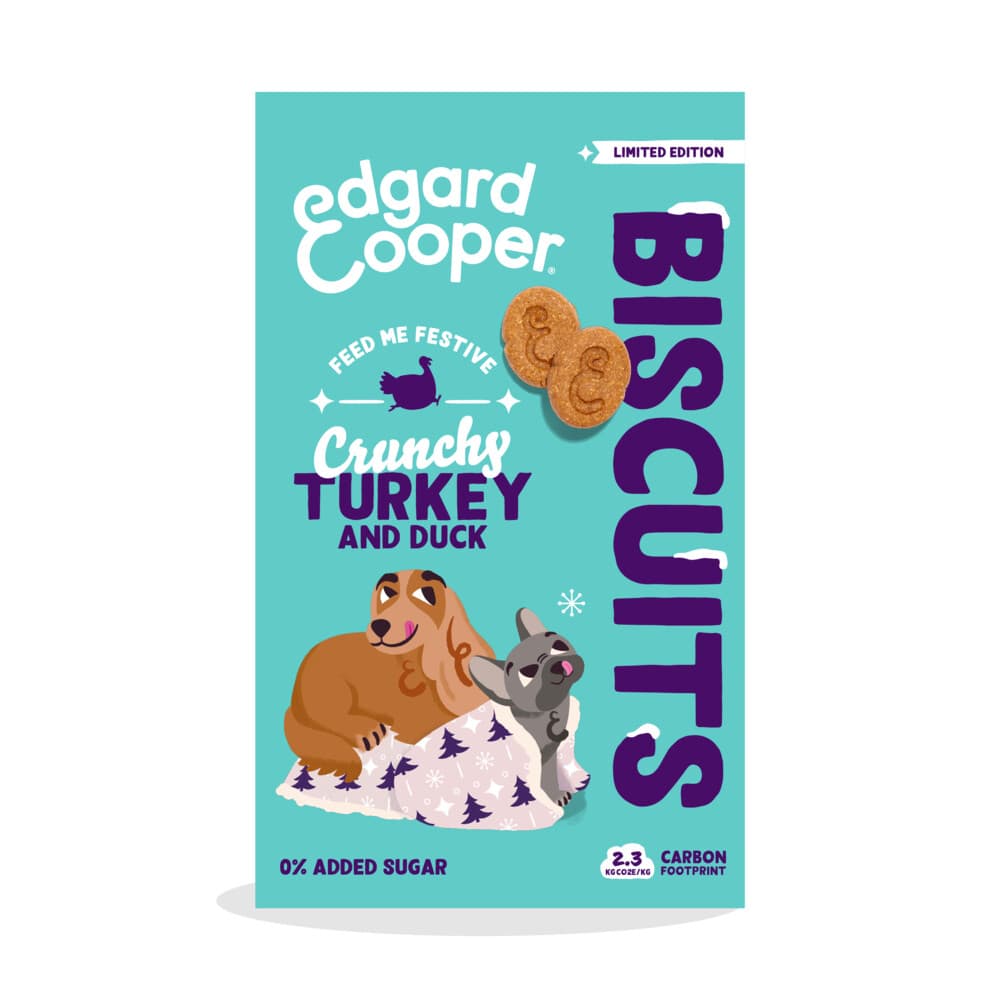 Edgard&Cooper Feestelijke Honden Biscuits Eend&Kalkoen 400 gr