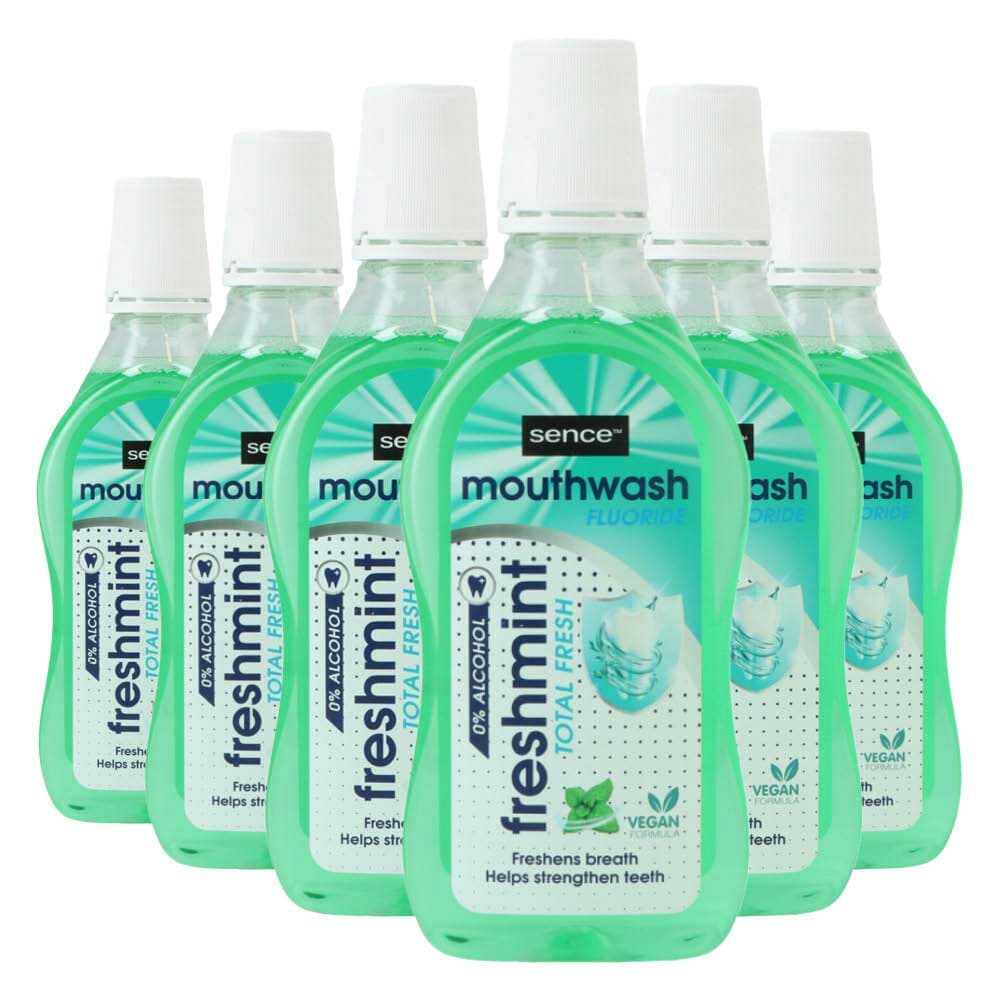 6x Sence Fresh Mondwater Freshmint 500 ml