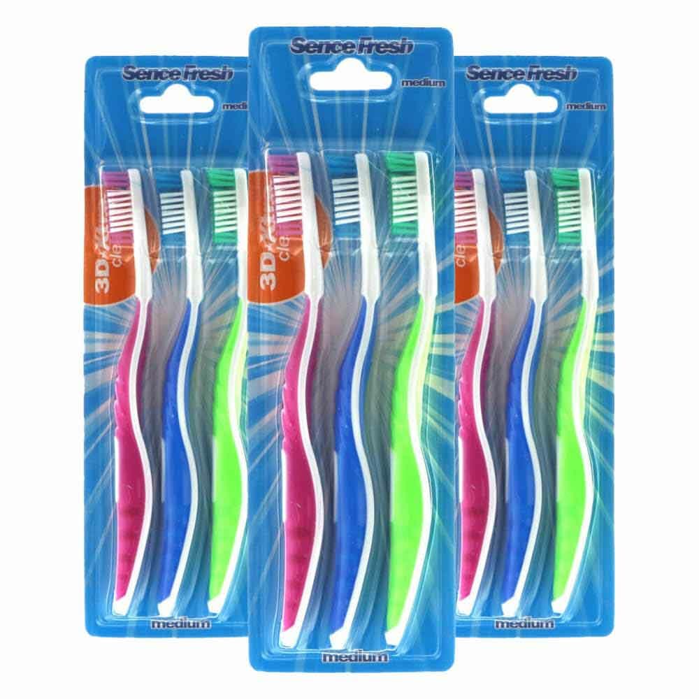 3x Sence Tandenborstels 3D-Extra Clean Medium 3 stuks
