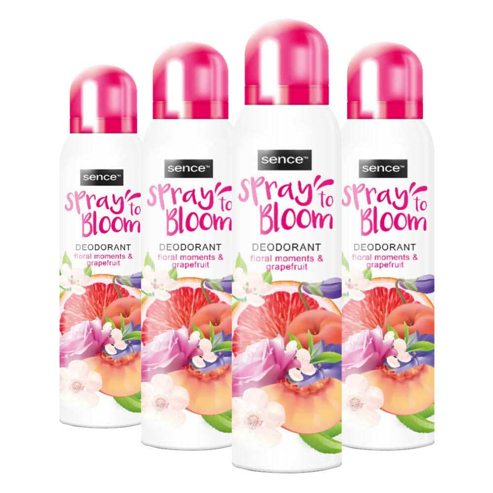 4x Sence Deodorant Floral&Grapefruit 150 ml