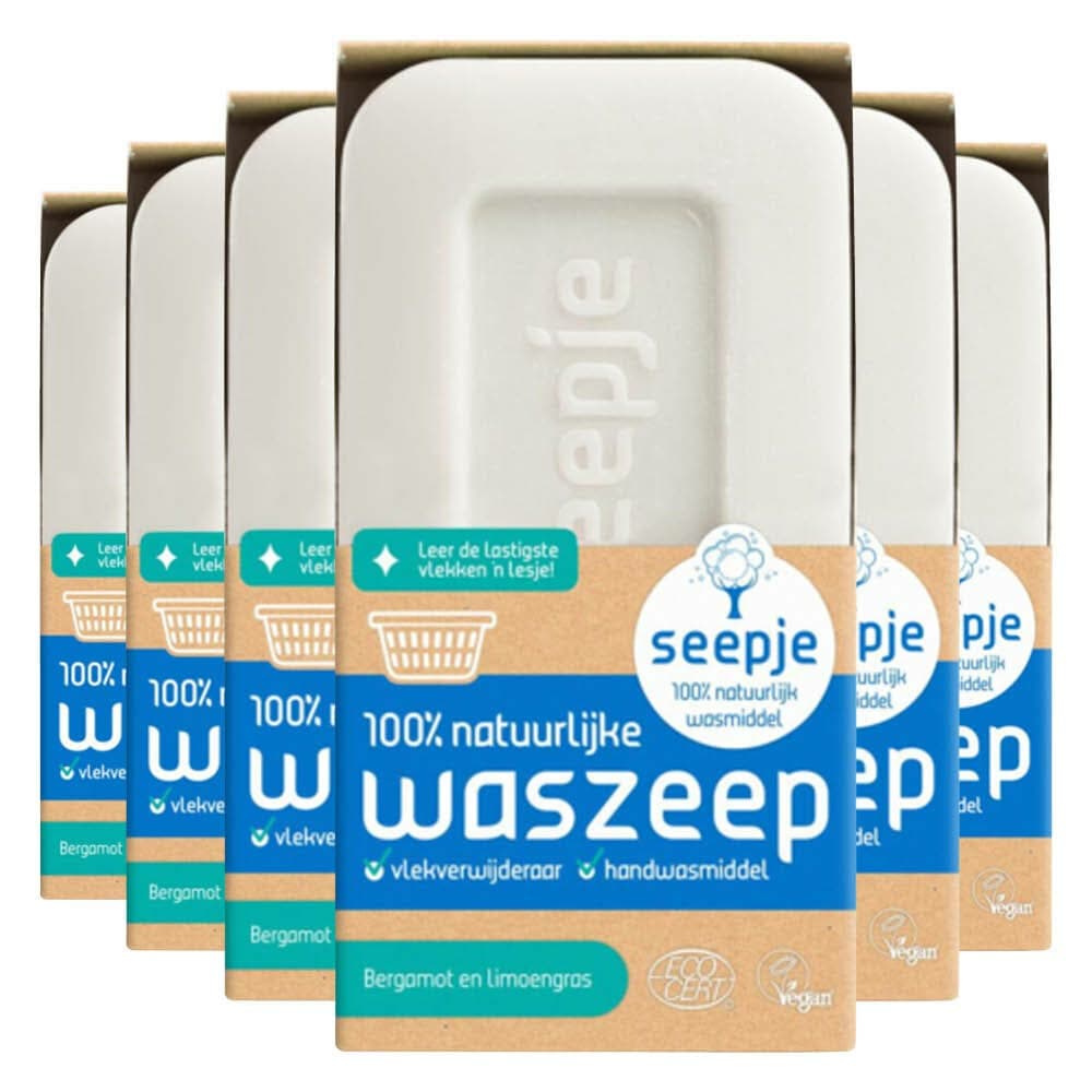 6x Seepje Waszeep Blok 120 gr