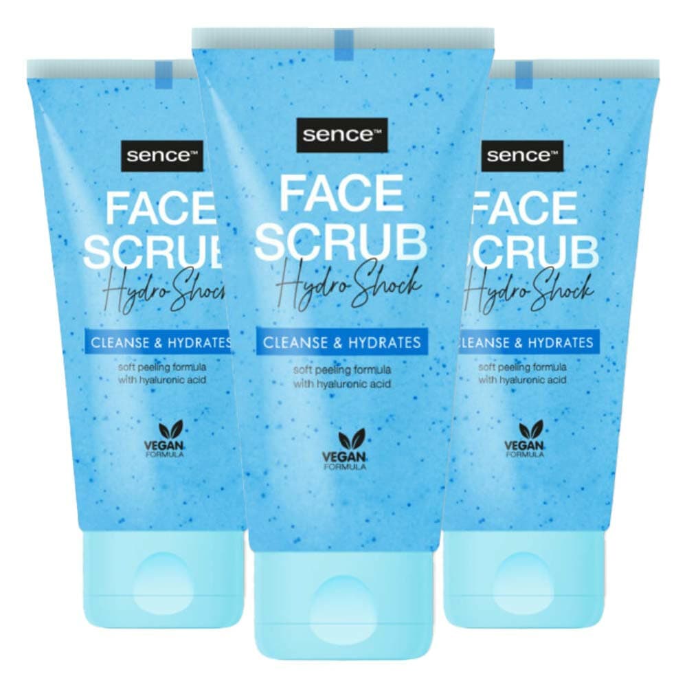 3x Sence Gezichtsscrub Alle Huidtypes Hydro Shock 150 ml